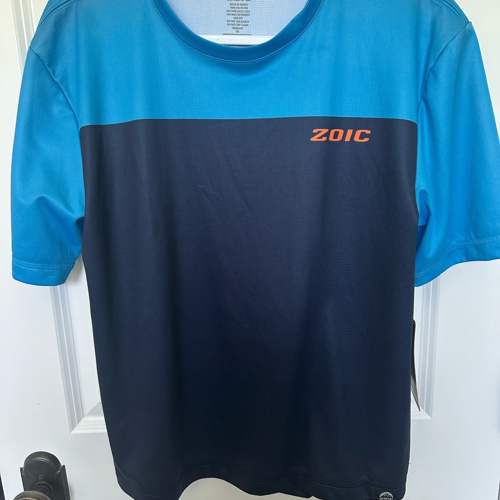 ZOIC Blue and Black T-Shirt NEW Mountain Biking